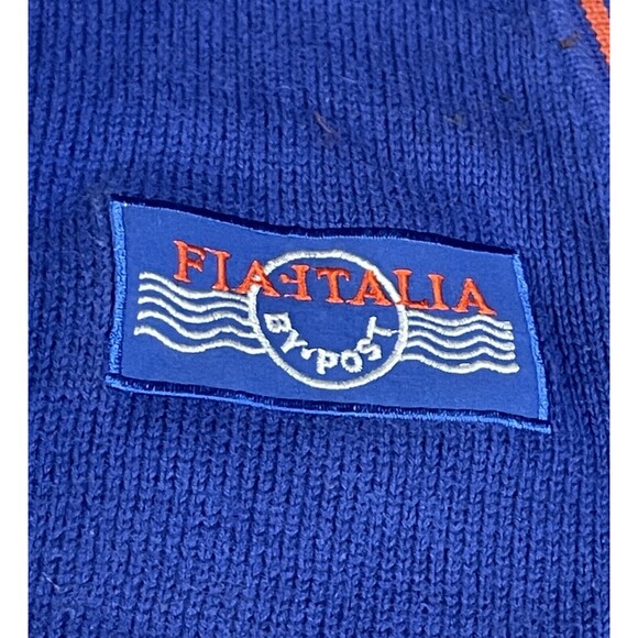 Fia Italia V-neck Button Sweater Navy Blue Womens Size L Vintage Cardigan - Picture 5 of 6